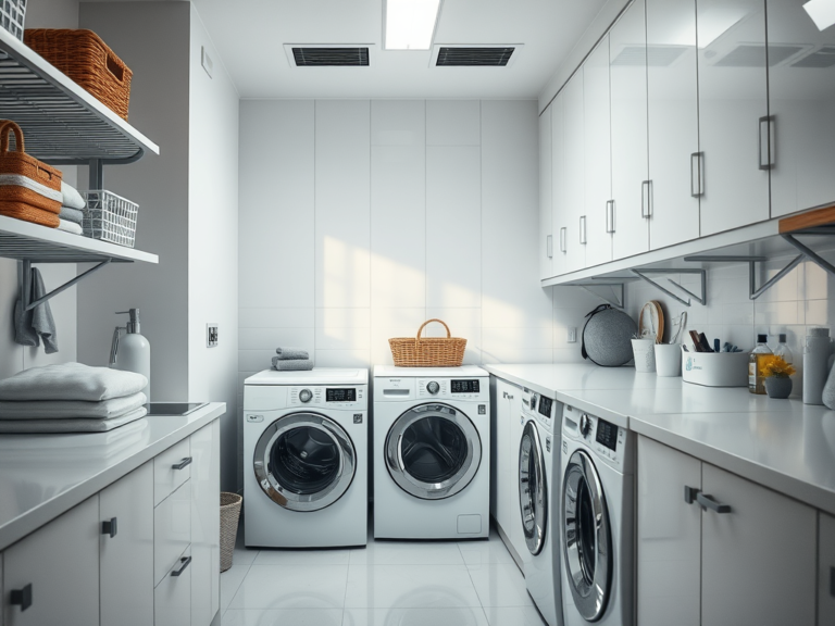Desain Interior Laundry Kiloan. Sumber: AI