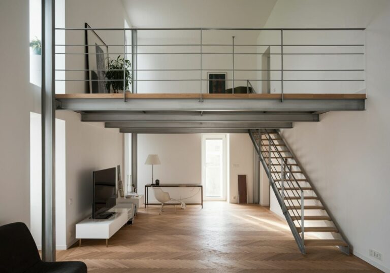 Fleksibilitas desain mezzanine baja ringan. Sumber: AI