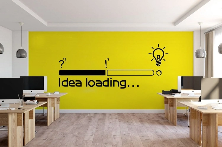 Contoh hiasan dinding pada kantor, Sumber: id.pinterest.com